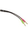 Delock 65459 - Cable de Audio 3.5mm A 2x 3.5mm 0.012 M Negro