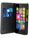 Funda slim folio negra función soporte y tarjetero nokia lumia 630 muvit