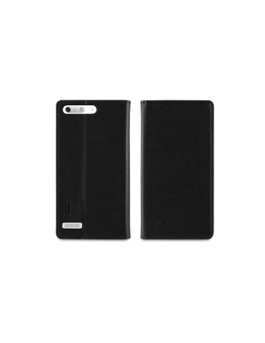 funda slim folio negra función soporte y tarjetero huawei ascend g6 3g muvit MUSNS0065 kiwiku.com