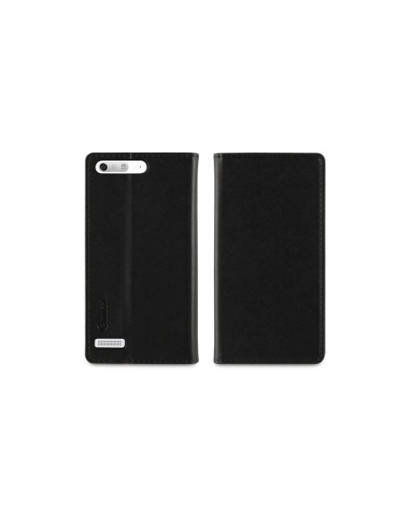 funda slim folio negra función soporte y tarjetero huawei ascend g6 3g muvit MUSNS0065 kiwiku.com