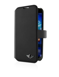 funda folio negra samsung galaxy s5 logo metal mini MNFM003 kiwiku.com