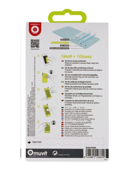set de dos protectores pantalla: 1 mate - 1 brillo huawei ascend g6 4g muvit MUSCP0699 kiwiku.com