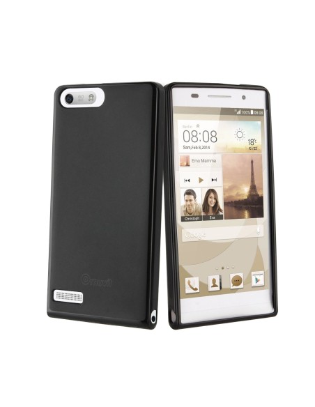 funda minigel negra humo huawei ascend g6 4g muvit MUSKI0389 kiwiku.com
