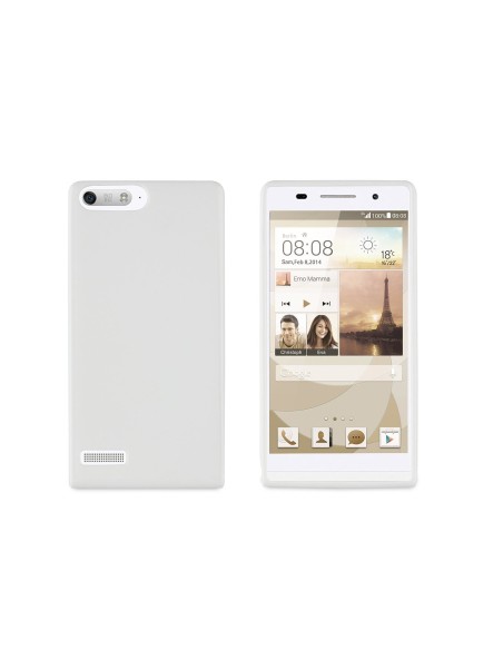 funda minigel blanca huawei ascend g6 4g muvit MUSKI0390 kiwiku.com