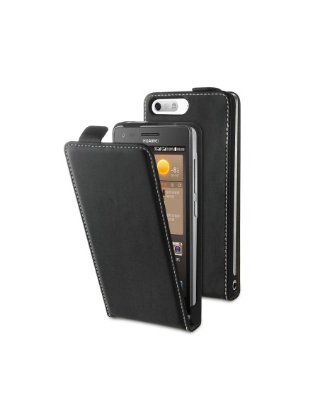 funda slim negra + protector pantalla huawei ascend g6 4g muvit MUSLI0593 kiwiku.com