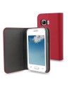 Funda wallet folio función soporte rosa/negra samsung galaxy young 2 muvit