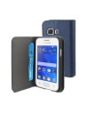 Funda wallet folio función soporte azul/gris samsung galaxy young 2 muvit