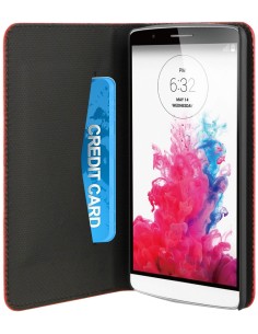funda wallet folio función soporte roja/negra lg g3 s muvit MUSNS0135 kiwiku.com