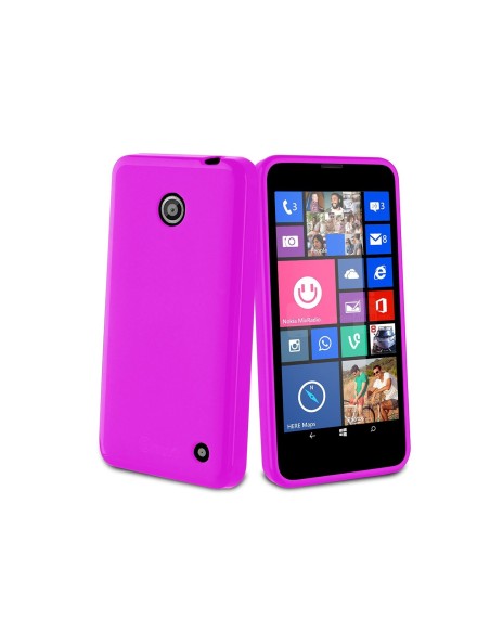funda minigel rosa nokia lumia 630 muvit MUSKI0435 kiwiku.com