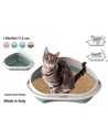Georplast Gp10535 Bandeja Sanitaria de Esquina Shuttle Con Marco Exterior - Bandeja Higiénica para Gatos Verde 49 X 40 X 17.5 Cm