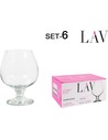 Lav Set 6 Copas Coñac 390cc Misket