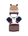 Mac Been Conjunto de Gorro, Bufanda y Guantes para Niños - Conjunto Infantil Beige 2-5 Años