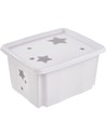 Keeeper Caja de Almacenamiento Con Tapa 24 Litros Estrellas Colección Paulina - Caja de Almacenamiento Infantil 24 L