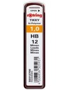 Rotring Recambios de Minas Hb Hi-polymer para Portaminas Finos 1,0 Mm - Minas de Grafito 12 Unidades