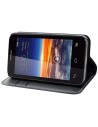 Funda wallet folio función soporte negra vodafone smart 4 mini muvit