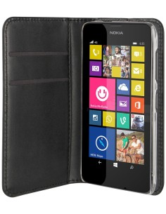 funda wallet folio negra función soporte y tarjetero nokia lumia 530 muvit MUSNS0141 kiwiku.com