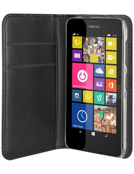 funda wallet folio negra función soporte y tarjetero nokia lumia 530 muvit MUSNS0141 kiwiku.com