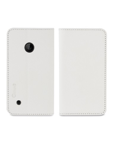 funda wallet folio blanca función soporte y tarjetero nokia lumia 530 muvit (carcasa transparente) MUSNS0142 kiwiku.com