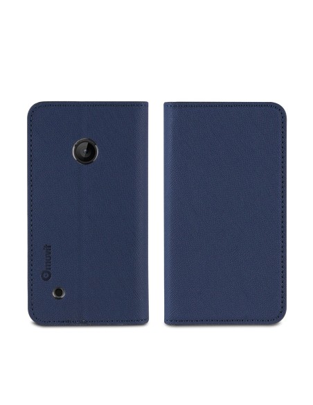 funda wallet folio azul oscuro función soporte y tarjetero nokia lumia 530 muvit (carcasa transparen MUSNS0146 kiwiku.com