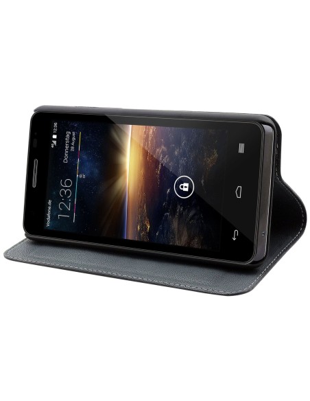 funda wallet folio función soporte negra vodafone smart 4 turbo muvit MUSNS0152 kiwiku.com