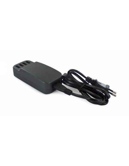transformador usb negro 4 puertos 6.8a con cable extraíble muvit MUACC0140 kiwiku.com