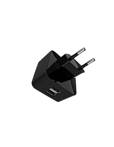 transformador usb dual 3.1a negro 2 usb 1a + 2.1a muvit MUACC0118 kiwiku.com