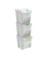 Prosperplast Set 3x25l Papeleras Reciclaje Sortibox - Ashen