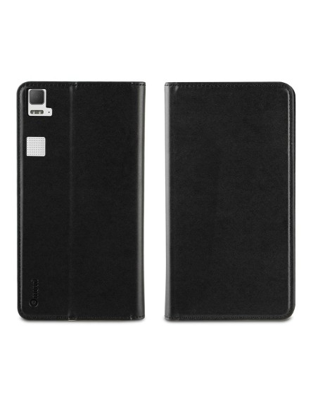funda wallet folio función soporte negra bq aquaris e6 muvit MUSNS0149 kiwiku.com