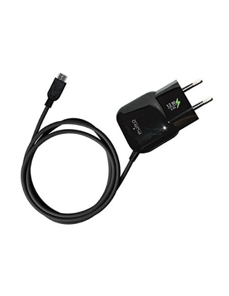 mini transformador negro 2,4 amp micro usb (con cable) puro PUMT007 kiwiku.com