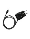 Mini transformador negro 2,4 amp micro usb (con cable) puro