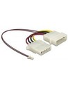 Delock Cable de Alimentación para Sata Dom - Cable Sata 20 Cm Negro