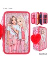 Depesche Topmodel Trippel Pencilcase With Plush Heart One Love - Estuche Triple