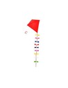 Kikkerland Huckleberry Red Kite Hb11 - Cometa Juguete para Niños - 1 Ud