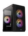 Aerocool Cs107 V2 - Caja Gaming Mini-torre Atx Negro - Ventana Acrílica 2 Ventiladores Frgb Incluidos