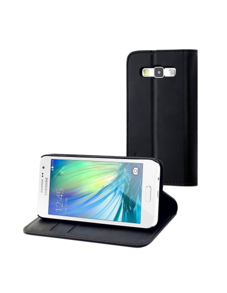 funda wallet folio con función soporte negra samsung galaxy a3 muvit MUSNS0158 kiwiku.com