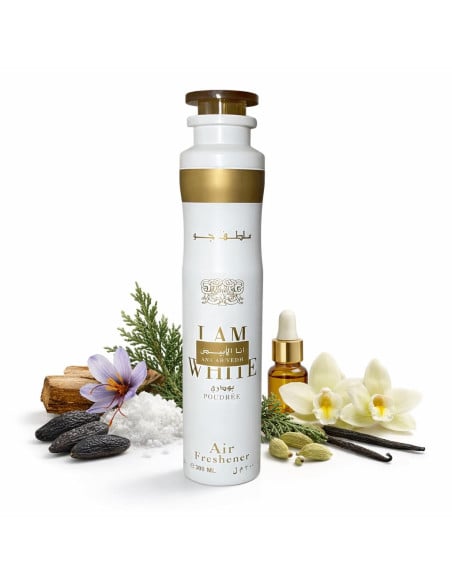 Lattafa Ana Abiyedh Poudree Ambientador en Vaporizador 300ml Fragancia Dulce y Empolvada