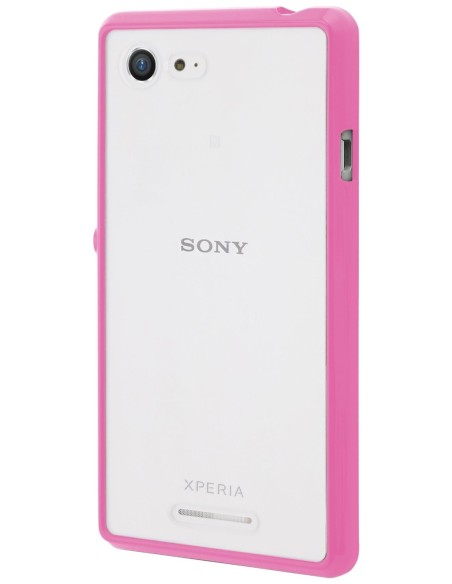 funda myframe bi-material rosa/transparente sony xperia e3 made for xperia SEBMC0037 kiwiku.com