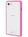 Funda myframe bi-material rosa/transparente sony xperia e3 made for xperia