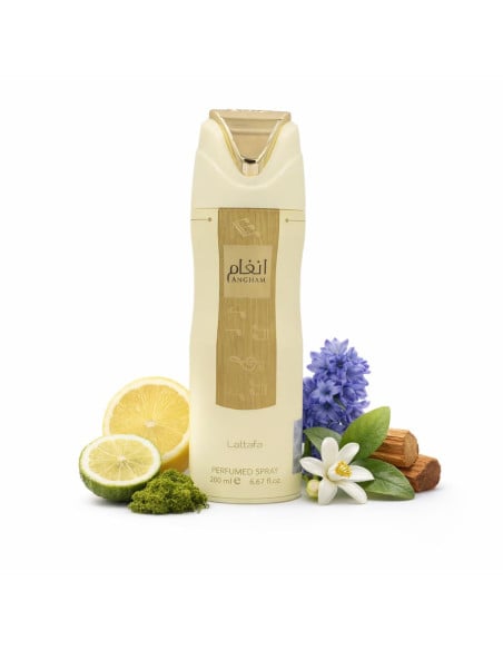 Lattafa Angham Body Spray Unisex 200 Ml Deodorante Perfumado Fresco y Duradero