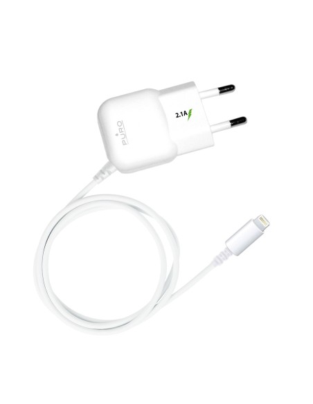 mini transformador blanco 2,1amp apple lightning mfi puro PUMT011 kiwiku.com