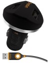 Cargador coche usb dual 2a con cable micro usb incluido unplug