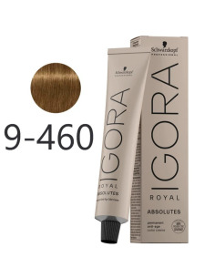 Schwarzkopf Igora Royal Absolutes 9-460 Rubio Medio Dorado Chocolate Natural 60 Ml Tinte Permanente Antiedad