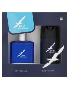 Three Pears Parfums Bleu Limited Blue Stratos Set Regalo Aftershave 100ml + Desodorant Body Spray 150ml para Hombre