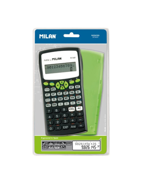 Milan Calculadora Científica 240 Funciones Modelo 159110grbl Verde