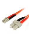 Startech.com Fiblcsc2 - Cable Fibra Optica Multimodo Duplex 62.5/125 Lc A Sc 2 M Naranja