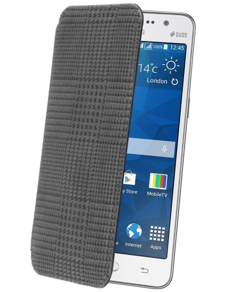 funda crystal folio gris prince de galles samsung galaxy a3 made in paris MUCRF0072 kiwiku.com