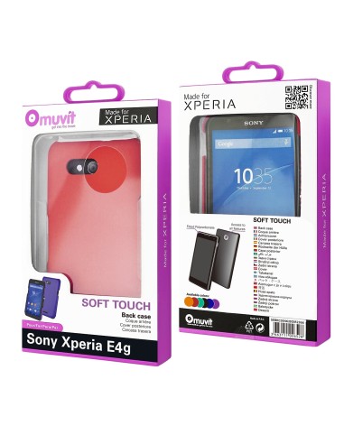 carcasa roja tacto goma sony xperia e4g made for xperia SEBKC0046 kiwiku.com