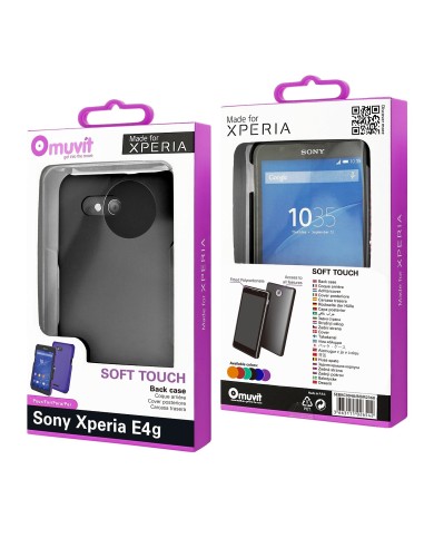 carcasa negra tacto goma sony xperia e4g made for xperia SEBKC0048 kiwiku.com
