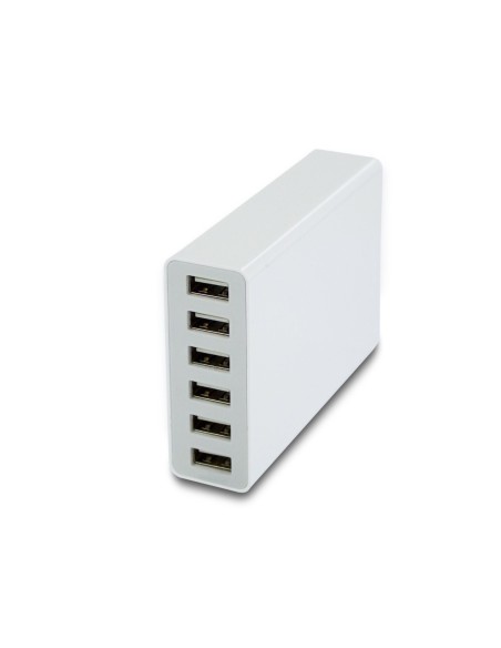 transformador usb negro 6 puertos 10a con cable extraíble muvit MUACC0145 kiwiku.com