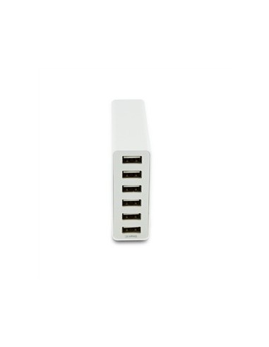 transformador usb negro 6 puertos 10a con cable extraíble muvit MUACC0145 kiwiku.com